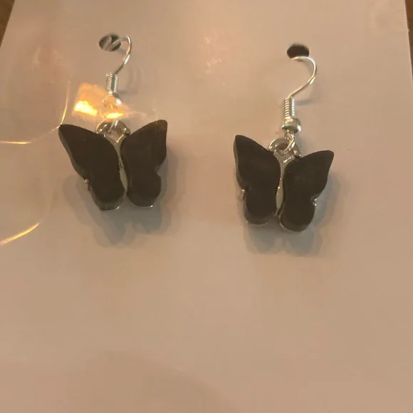 “Black Butterfly” earrings. - Picture 3 of 3